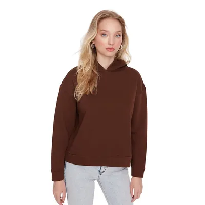 Woman Basics Regular Fit Basic Hood Knit Sweatshirt