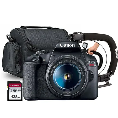 Eos Rebel T7 Dslr Camera (body Only) With Ef-s 18-55mm F/3.5-5.6 Is Stm Lens + Accessory Bundle