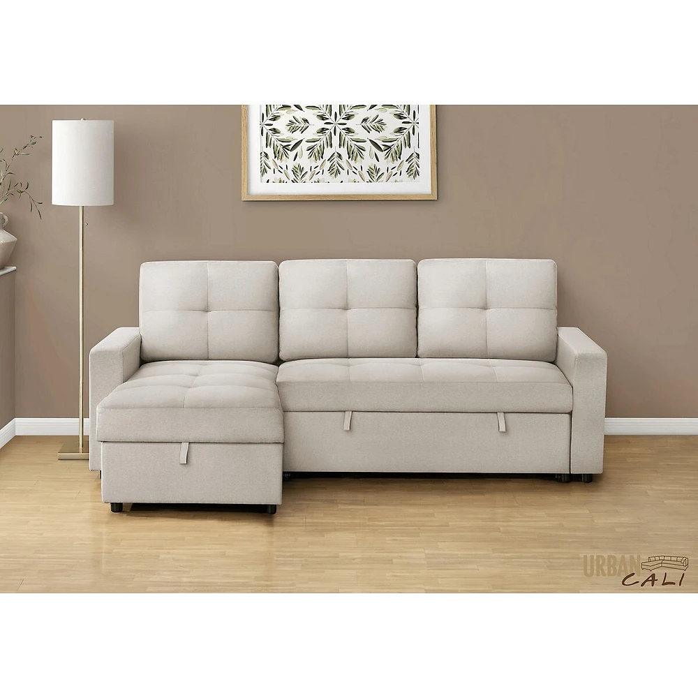 Venice Sleeper Sectional Sofa Bed With Reversible Storage Chaise - Available 4 Colours