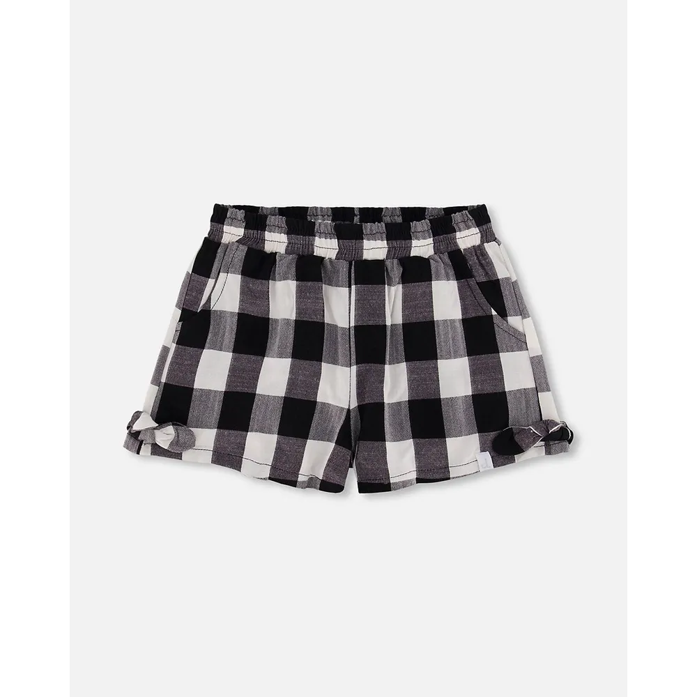 Short With Knots Vichy Black And White