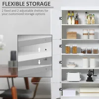 70" Kitchen Pantry With Adjustable Shelves