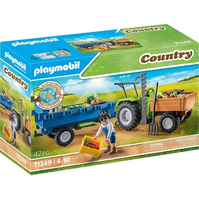 Country: Harvester Tractor With Trailer