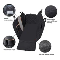 Dog Car Seat Cover, Waterproof Anti-scratch With Mesh Window, Nonslip Back Seat Pet Protection For Cars/ Trucks/ Suv - 54 X 58"