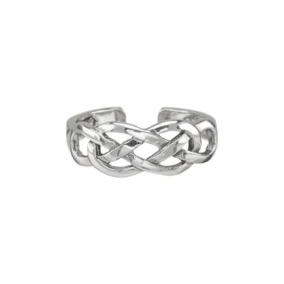 Sterling Silver Interlocked Infinity Toe Ring