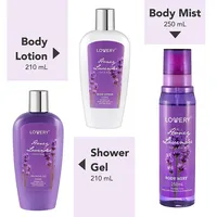 Honey Lavender Bath And Body Set - 3pc Self Care Kit
