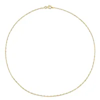 Beaded Chain Necklace In Yellow Plated Sterling Silver