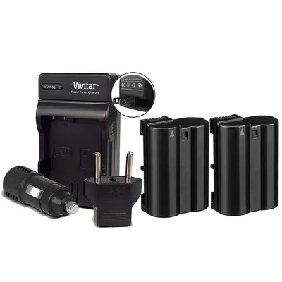 2x Replacement Rechargeable Lithium Ion Battery For Nikon En-el15c + Vivitar Premium Mh-25 Replacement Battery Charger