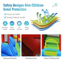Costway Inflatable Bouncer Water Climb Slide Bounce House Splash Pool W/ Blower