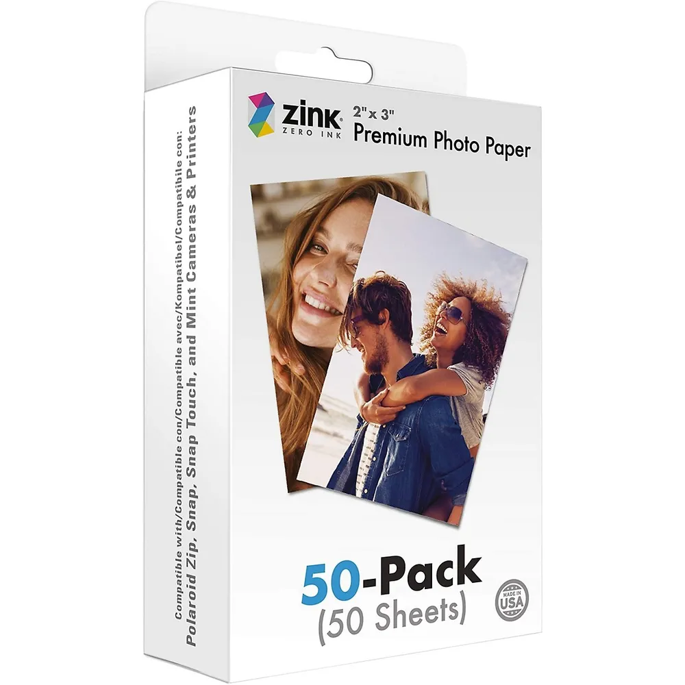 KODAK, 2x3 Premium Zink Photo Paper (50 Sheets) Compatible with Kodak  Printomatic, Smile, Step, Size : 50