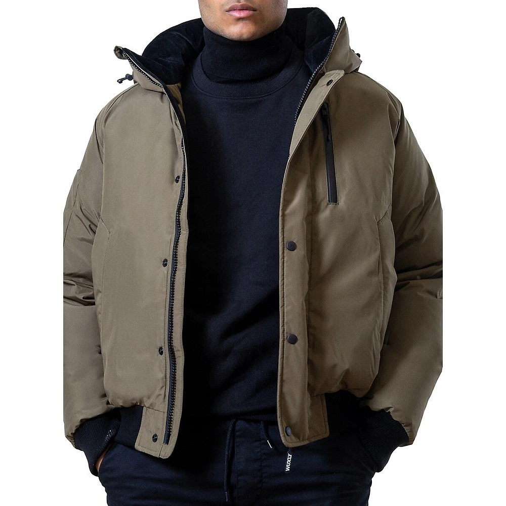 Bloor Water & Wind Resistant Hooded Bomber Jacket