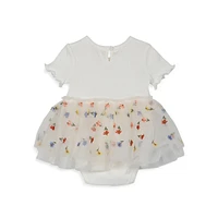 Baby Girl's Floral-Embroidered Tutu Dress