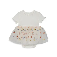 Baby Girl's Floral-Embroidered Tutu Dress