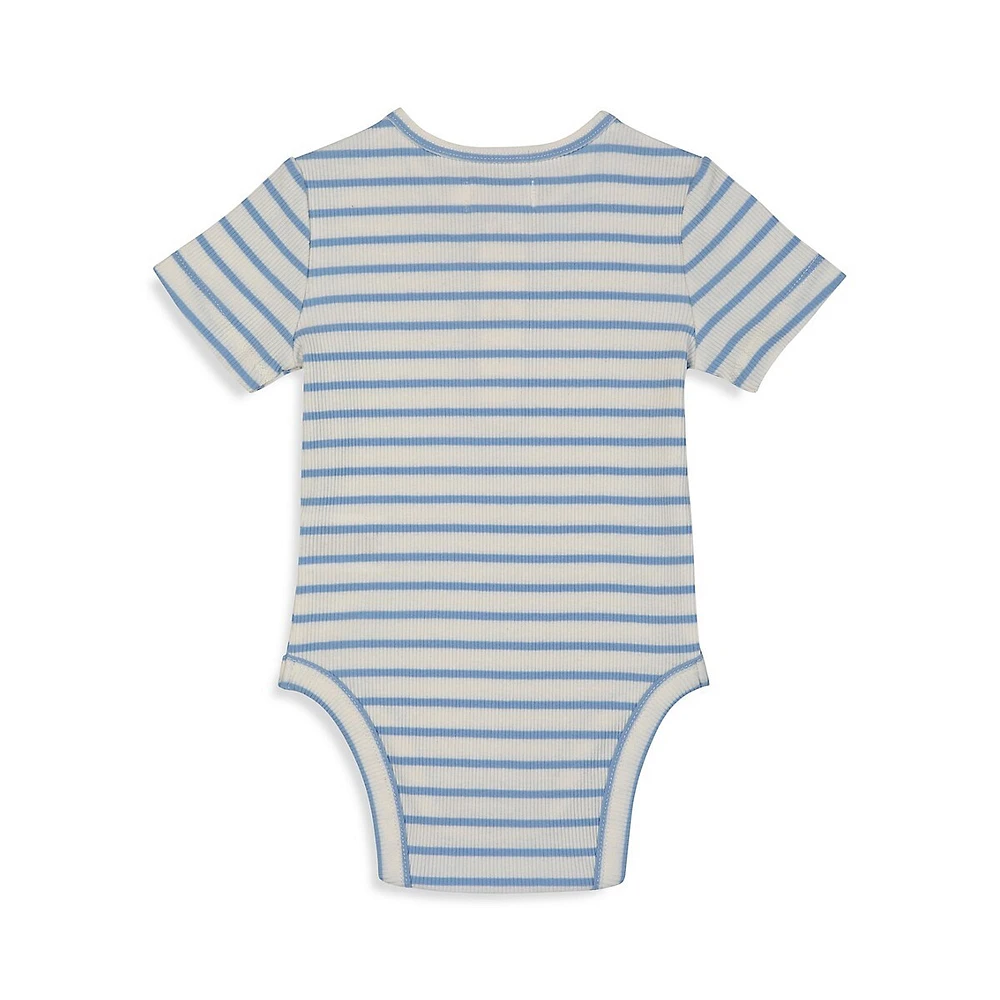 Baby's Striped Rib-Knit Bodysuit