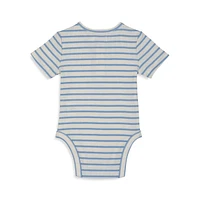 Baby's Striped Rib-Knit Bodysuit