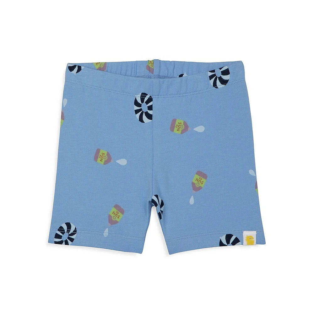 Baby Girl's Printed Organic Cotton-Blend Tumble Shorts