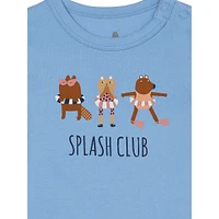 Baby Girl's Splash Club Stretch-Organic Cotton Bodysuit