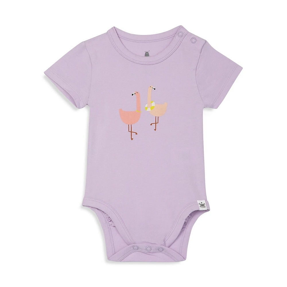 Baby Girl's Splash Club Stretch-Organic Cotton Bodysuit