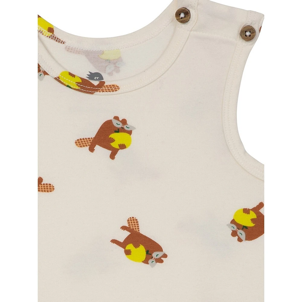 Baby Boy's Stretch-Organic Cotton Tank Romper