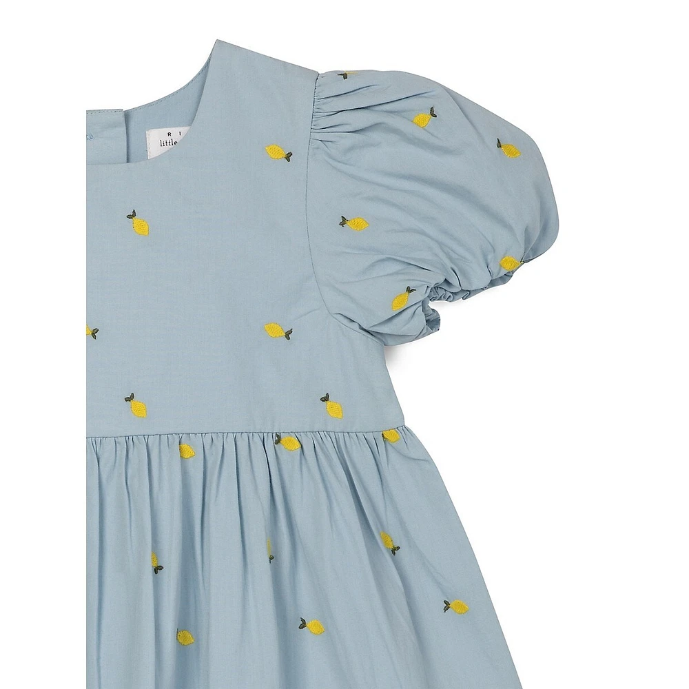 Baby Girl's & Little Lemon Embroidered Dress