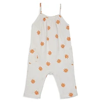 Baby Girl's Floral Organic Cotton Strappy Romper