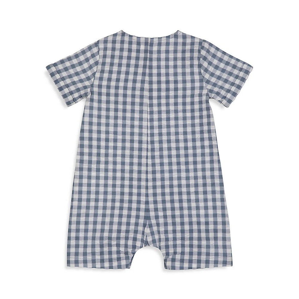 Baby Boy's Gingham Seersucker Romper