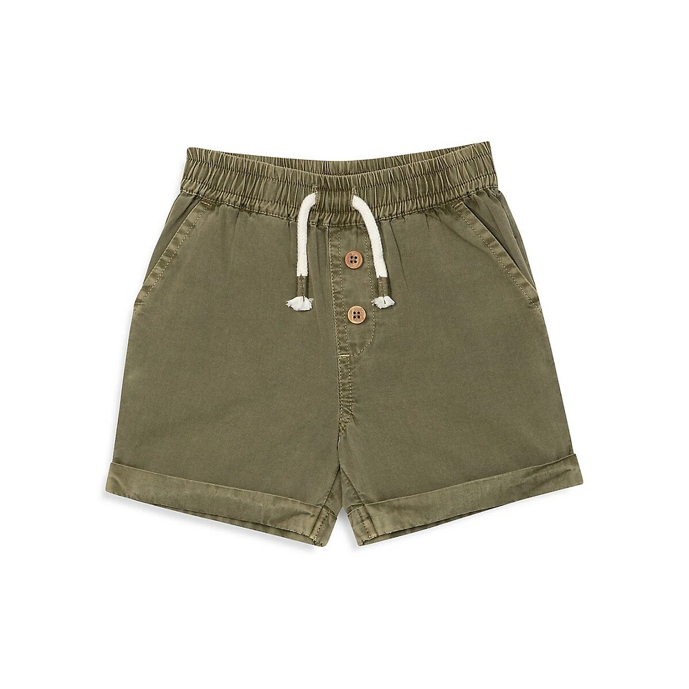 Baby Boy's Organic Cotton Woven Shorts