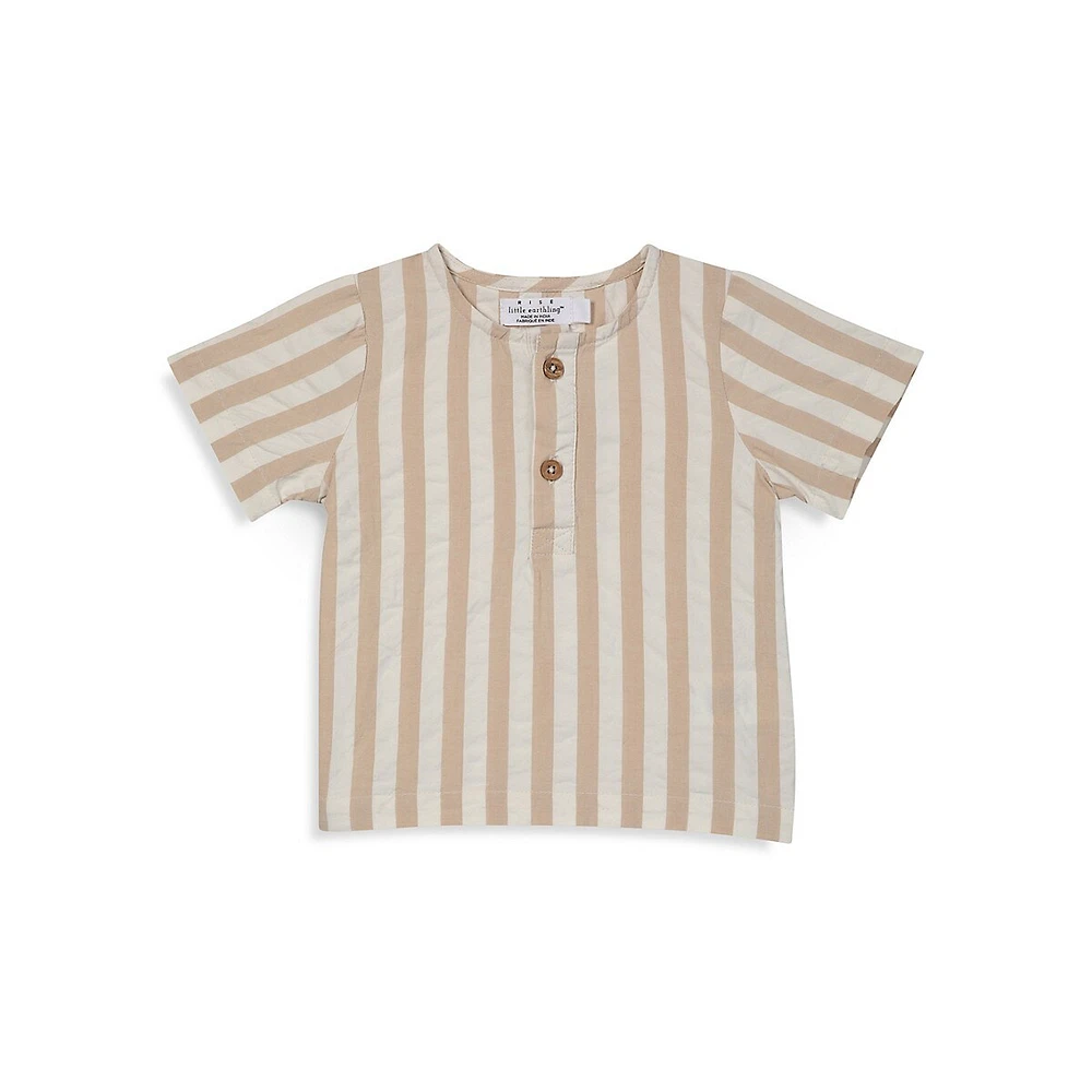 Baby Boy's 2-Piece Organic Cotton Seersucker Top & Shorts Set