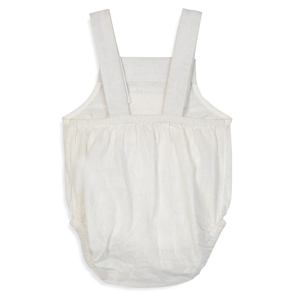 Baby's Cotton & Linen Overall-Style Bodysuit