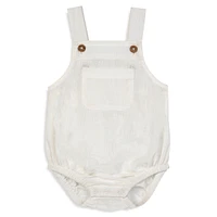 Baby's Cotton & Linen Overall-Style Bodysuit