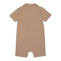 Baby's Cotton & Linen Woven Romper