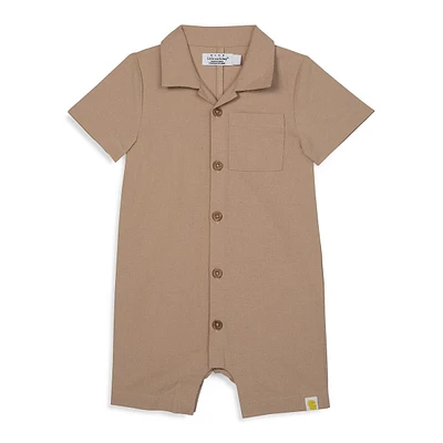 Baby's Cotton & Linen Woven Romper