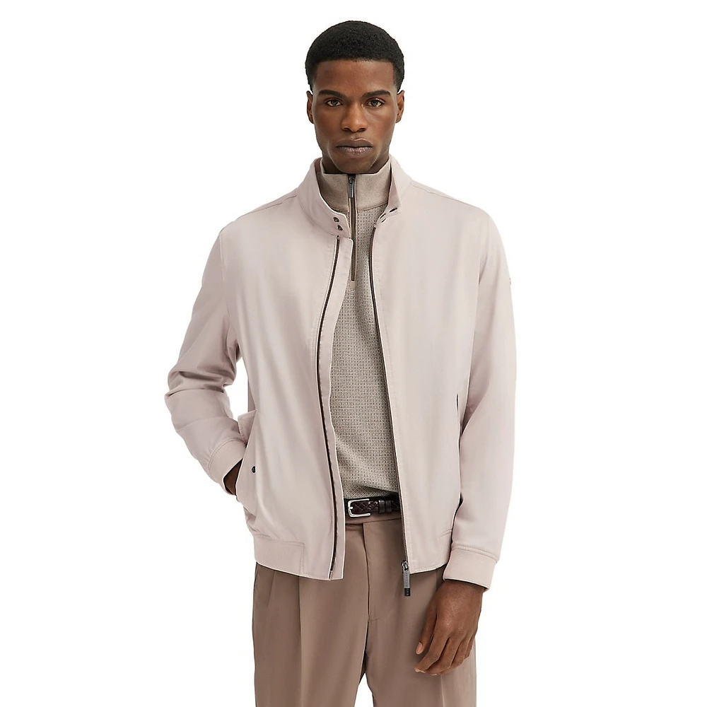 Snap-Trim Bomber Jacket