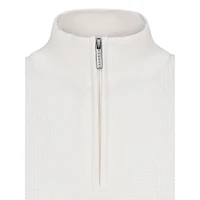 Quarter-Zip Textured-Knit Sweater