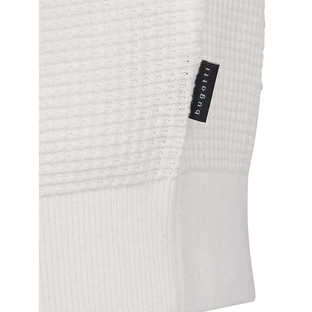 Quarter-Zip Textured-Knit Sweater