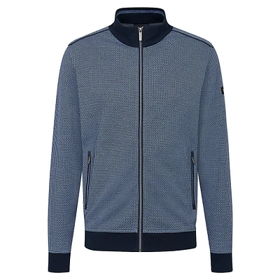 Mockneck Contrast Zip Sweater