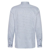 Chemise en coton à motif géométrique fin