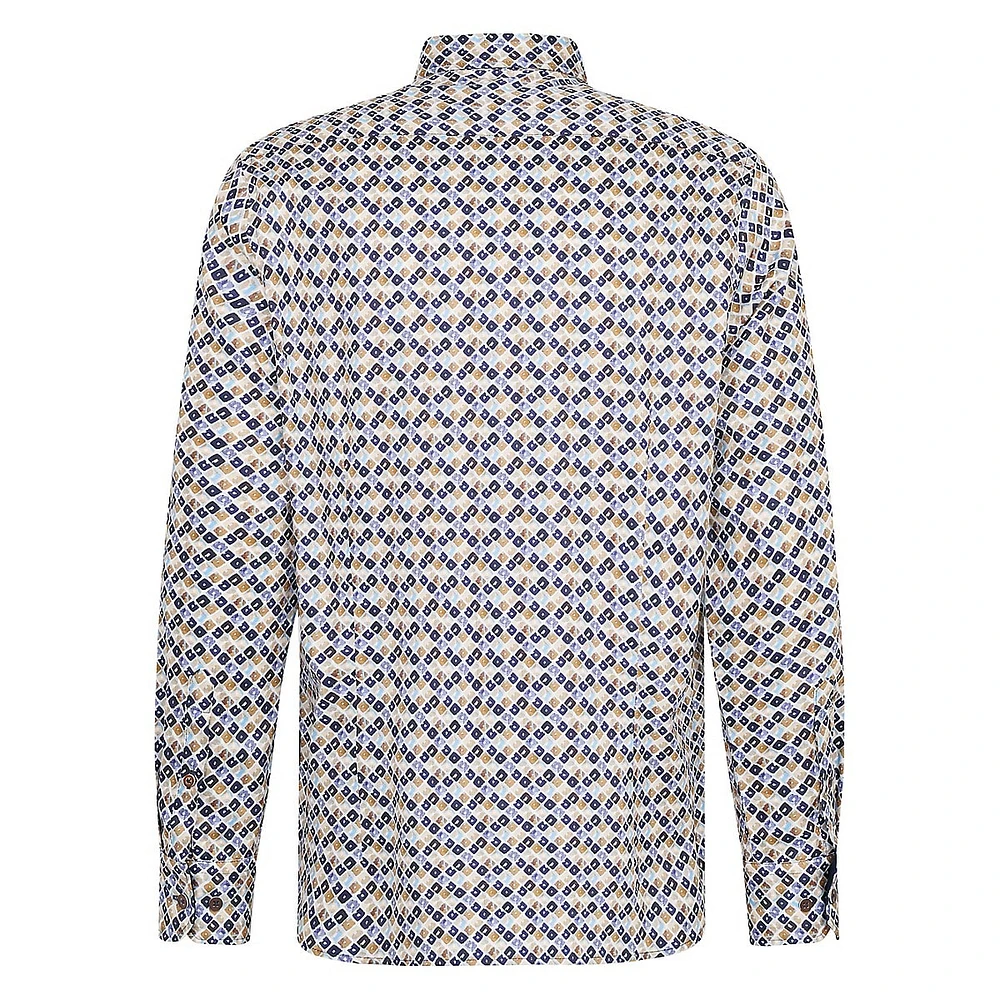 Geo-Print Cotton Shirt