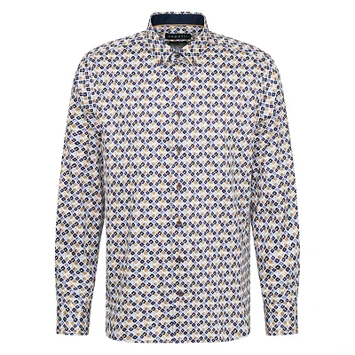 Geo-Print Cotton Shirt