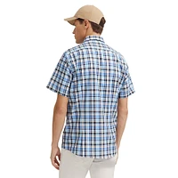 Plaid Short-Sleeve Modern-Fit Shirt