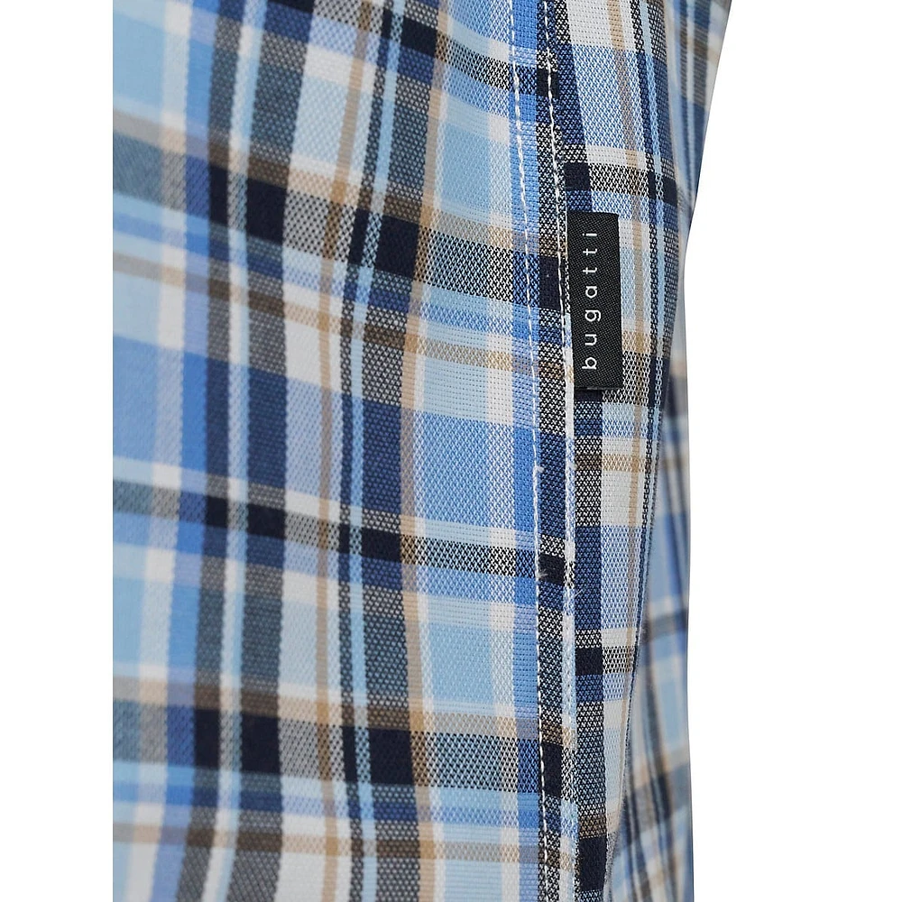 Plaid Short-Sleeve Modern-Fit Shirt