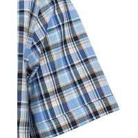 Plaid Short-Sleeve Modern-Fit Shirt