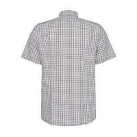 Short-Sleeve Retro-Geo Cotton Shirt