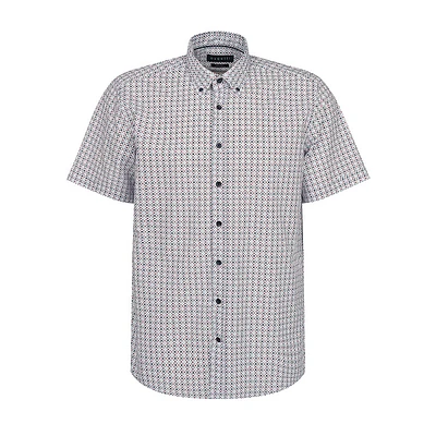 Short-Sleeve Retro-Geo Cotton Shirt