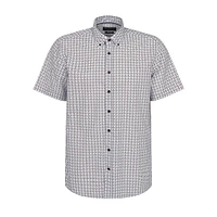 Short-Sleeve Retro-Geo Cotton Shirt