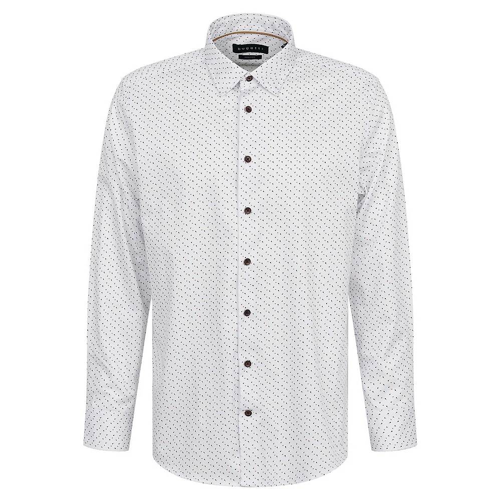 Chemise en coton à pois