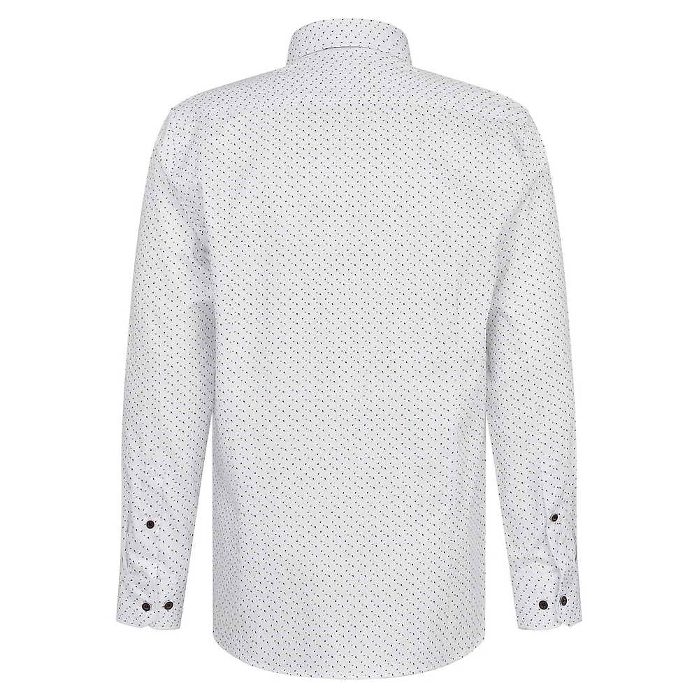 Chemise en coton à pois