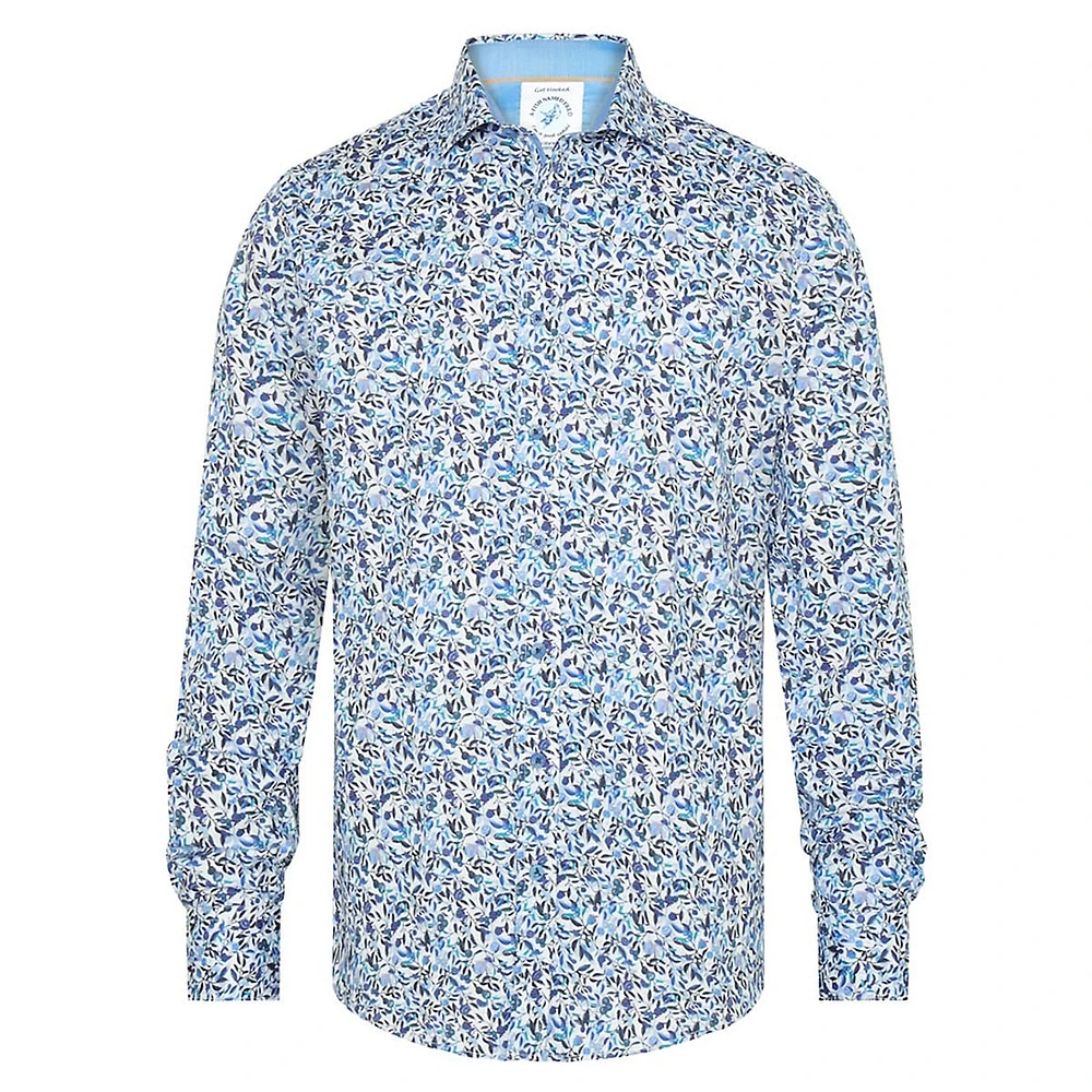 Citrus-Print Regular-Fit Shirt