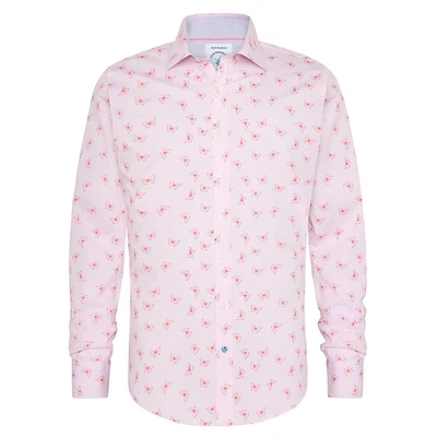 Butterfly-Print Regular-Fit Shirt