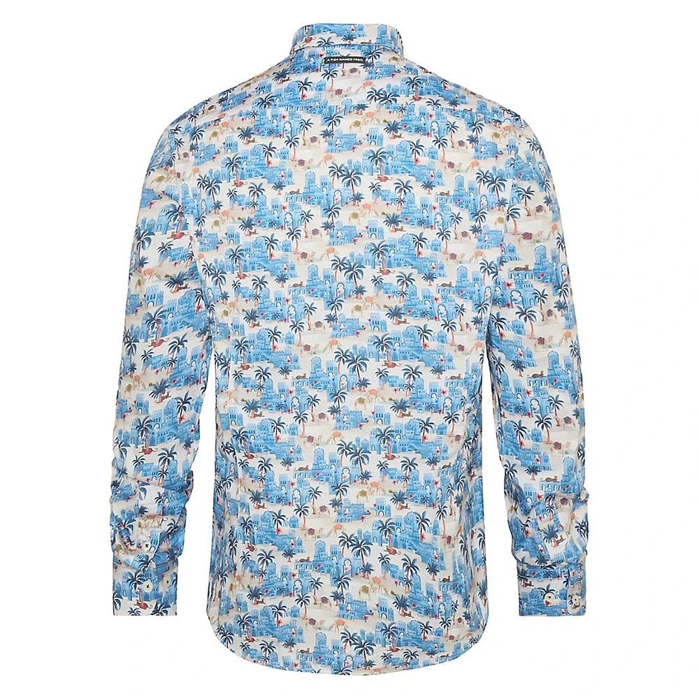 Oasis-Print Regular-Fit Shirt