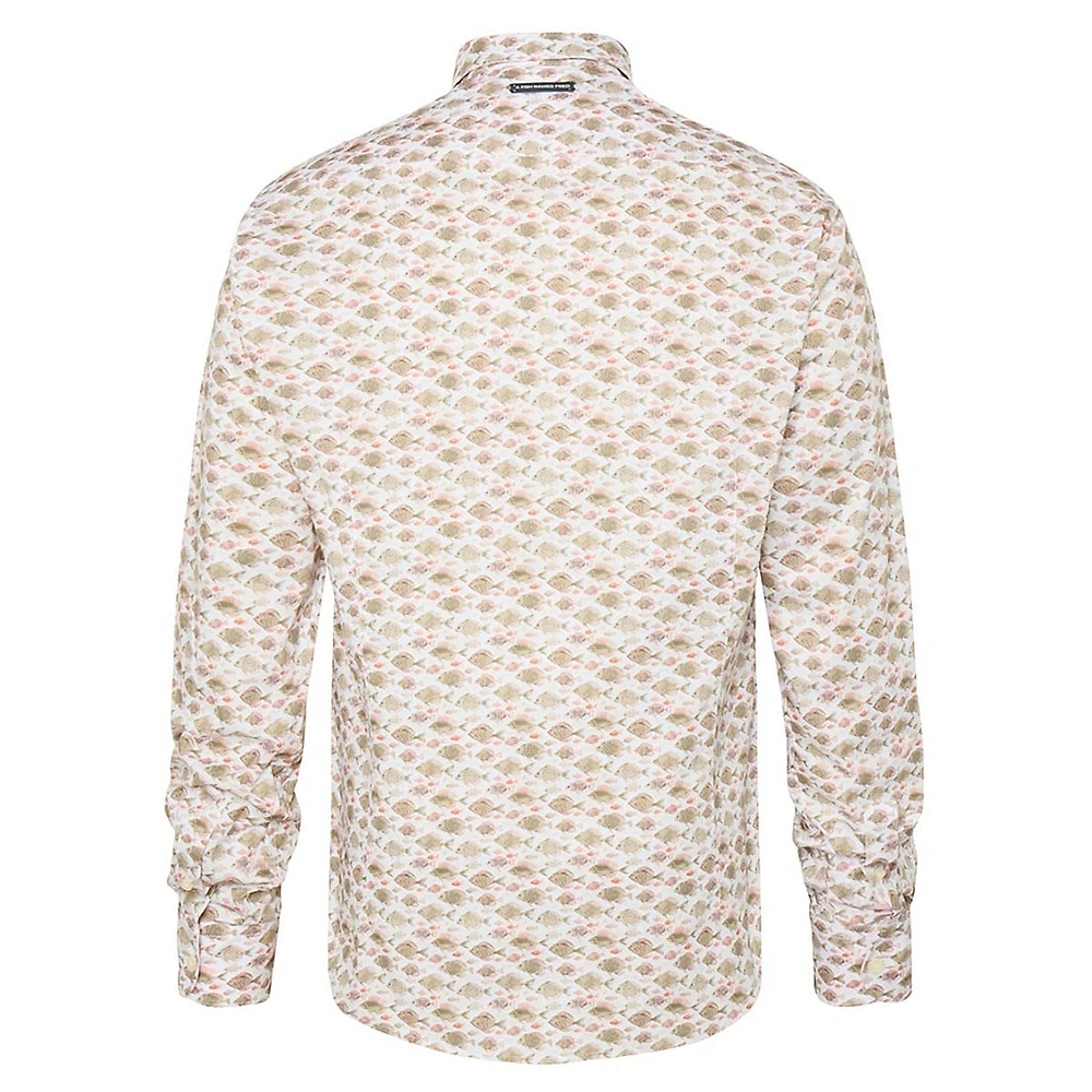 Fish-Print Regular-Fit Shirt